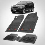Covorase Auto TEAMCAR&reg; Tip Tăviță pentru BMW X5 E53 1999-2006, Compatibile Universal, Negru, Set Complet Față-Spate, Cauciuc, Oem