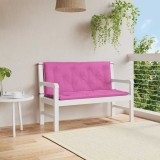Cumpara ieftin Perne bancă de grădină 2 buc. roz 120x50x7 cm textil