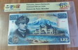REPRODUCERE pe hartie cu filigran si fire UV proiect bancnota 500 Lei 1934 nr.167