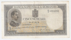 ROMANIA 500 LEI 1936 AXF foto