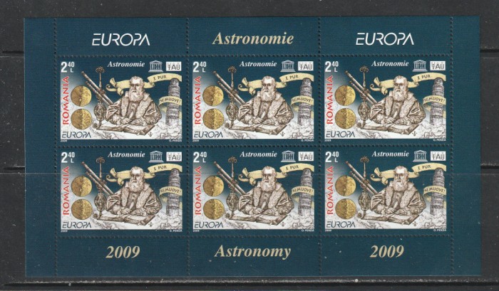 Romania 2009 - #1832E Eurpa 2009 Astronomie M/S 1v MNH
