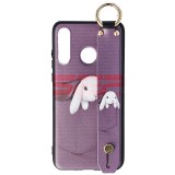 Husa TPU Crossbody Rabbit Huawei P30 Lite, Protectie Camera, Prindere Curea, Silicon, Mov