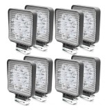 Cumpara ieftin 8x Proiector LED Auto Offroad 27W, 1980 Lumeni, 12-24V, Patrat, Spot Beam, 30000h, IP68