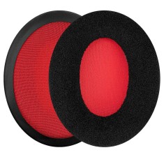 Set 2 bureti Edman pentru casti HyperX Cloud III 3 / II 2 Gaming, Over-Ear, Catifea, Negru-Rosu