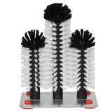 Perie spălat pahare cu bază metalică - 2 x 18 cm + 1 x 25 cm