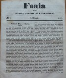 Cumpara ieftin Foaia pentru minte , inima si literatura , nr. 5 , 1863 , poezie Bolintineanu