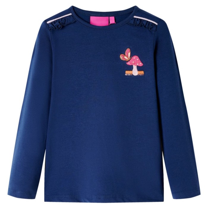 Tricou cu m&acirc;neci lungi pentru copii, bleumarin, 116