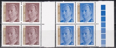 Spania 1995 - Regele Juan Carlos I - Noi valori, Bloc de 4, MNH foto