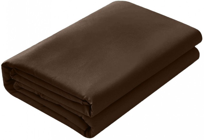 Cearsaf de pat din bumbac ranforce 100%, densitate 120 g/mp, Maro, 140/220cm
