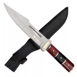 Cutit tactic pentru camping si drumetii Foxter, 29 cm, otel si lemn, teaca inclusa