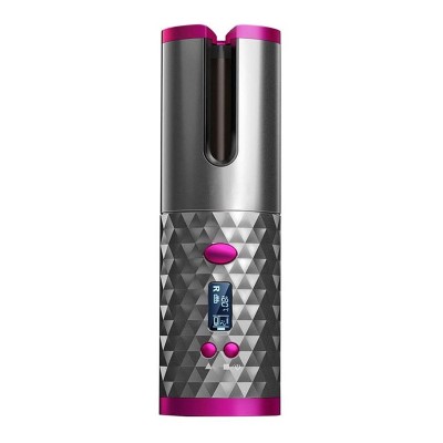 Ondulator automat Auto Curler, 200&amp;deg;C, afisaj digital, incarcare USB, 2500 mAh, invelis ceramic, Gri foto