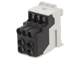 Bloc de distribuție negru 10mm2 25mm2