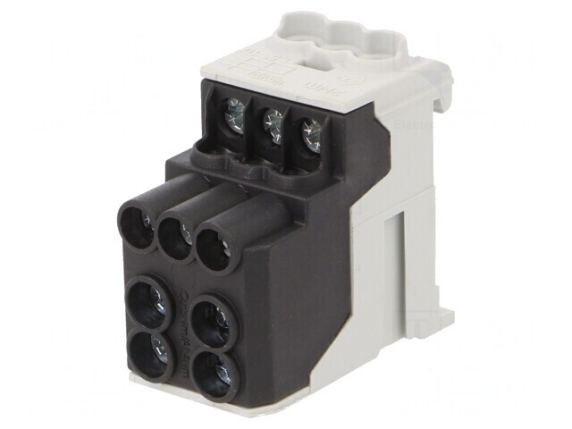 Bloc de distribuție negru 10mm2 25mm2