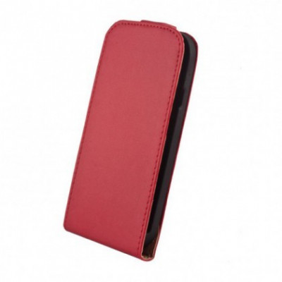Husa piele Sony Xperia T3 Slim Flip Rosu Elegance foto