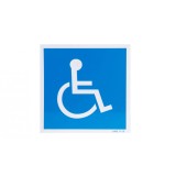 Sticker Semn Persoane cu Dizabilitati, WOLFPACK PROFESSIONAL LINE, Albastru, 21 x 21 cm - RESIGILAT