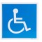Sticker Semn Persoane cu Dizabilitati, WOLFPACK PROFESSIONAL LINE, Albastru, 21 x 21 cm - RESIGILAT