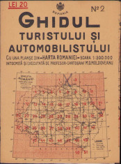 Ghidul turistului si automobilistului harta nr 2 Hotin 1936 foto