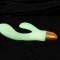 Vibrator Iepuras Glow in The Dark, 10 Moduri Vibratii, Silicon, USB, IPX 7, Alb, 19.5 cm
