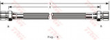 Conducta / cablu frana SAAB 9-5 (YS3E) (1997 - 2009) TRW PHA229