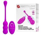 Ou Vibrator Pretty Love Leshy, 12 Moduri Vibratii, Silicon, USB, Mov