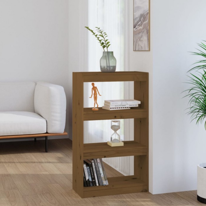 vidaXL Bibliotecă/Separator cameră, maro miere 60x30x103,5 cm lemn pin