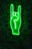 Decoratiune luminoasa LED, Rock N Roll Sign, Benzi flexibile de neon, DC 12 V, Verde, Neon Graph