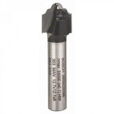 Freza de profilat Bosch diametru 12.7 mm, 12.4x46 mm, tija 8 mm, lemn foto