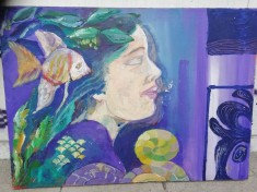 Portret de fata suprarealist foto