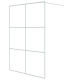 Paravan dus walk-in, alb, 140x195 cm, sticla ESG transparenta