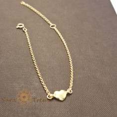 Bratara Amoria , placata aur 18K, 18+5 cm, cu inima, Brazilia