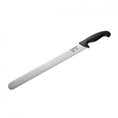 Cutit profesional pentru shaorma Heinner, 38 cm, inox, maner polipropilena, Negru foto
