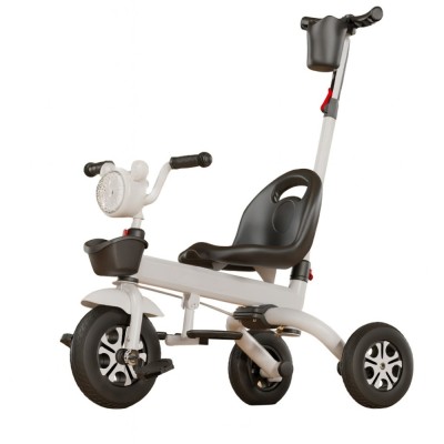 Tricicleta multifunctionala pentru Copii, Flippy, Pliabila de Tip Impingere, Scaun cu Functie Sezut si Culcat, Ghidon cu Cos Lumini si Muzica, Suport foto