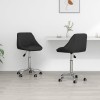 VidaXL Scaune de bucătărie pivotante, 2 buc. negru, piele ecologică