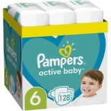 Scutece Pampers Active Baby XXL Box, Marimea 6,13 -18 kg, 128 buc