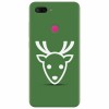 Husa silicon pentru Xiaomi Mi 8 Lite, Minimal Reindeer Illustration Green