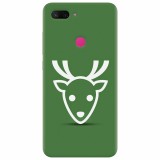 Husa silicon pentru Xiaomi Mi 8 Lite, Minimal Reindeer Illustration Green