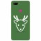 Husa silicon pentru Xiaomi Mi 8 Lite, Minimal Reindeer Illustration Green