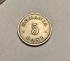 5 bani 1900 Aunc Unc