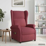 Cumpara ieftin Fotoliu recliner electric cu spatar inclinat Rosu Vin Tesatura