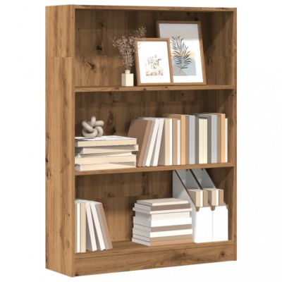 Gossi biblioteca, stejar artizanal, 80x24x109 cm, lemn prelucrat foto