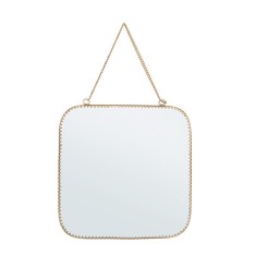Oglinda perete metal auriu Lacry 20x21 cm