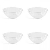 Set boluri, 4 piese, 1.5 L, Plastic, Transparent natur