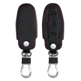 Husa Cheie Auto pentru Tesla - Model S, Piele ecologica, Negru, 45660.01, Kwmobile