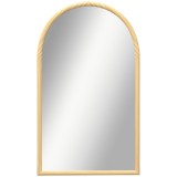 HOMCOM Oglindă de perete &icirc;n arc, 110 x 65 cm Ramă din lemn, Oglindă arcuită pentru living, dormitor, hol, lemn natural | Aosom Romania
