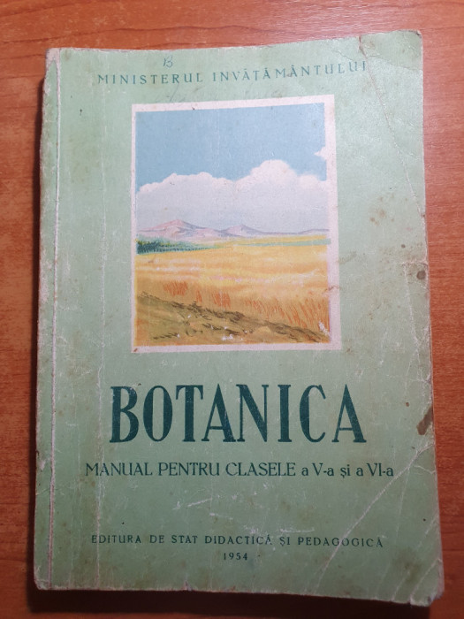 manual de botanica pentru clasa a 5-a si a 6-a din anul 1954