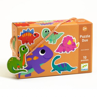 Set 10 puzzle duo Micii Dinozauri Djeco foto