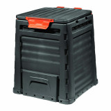 Recipient compost Eco, 320 l, plastic, Negru, General