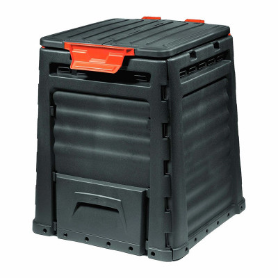 Recipient compost Eco, 320 l, plastic, Negru foto