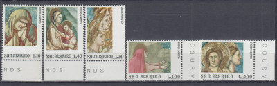 SAN MARINO 1977 ARTA PICTURA RELIGIOASA SERIE MNH foto