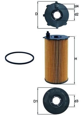 MAHLE OX 354D Filtru ulei foto